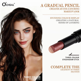 O'CHEAL close-up of triple-color gradient tip demonstrating easy one-stroke blending