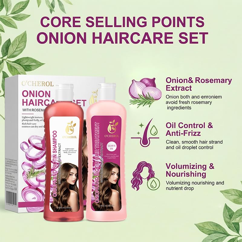 O'CHEROL shampoo pump dispensing lightweight foamy texture for gentle cleansing