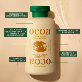 OCOA back label close-up displaying ingredients and usage details