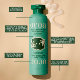 OCOA close-up gel texture illustrating smooth, non-crunchy hold