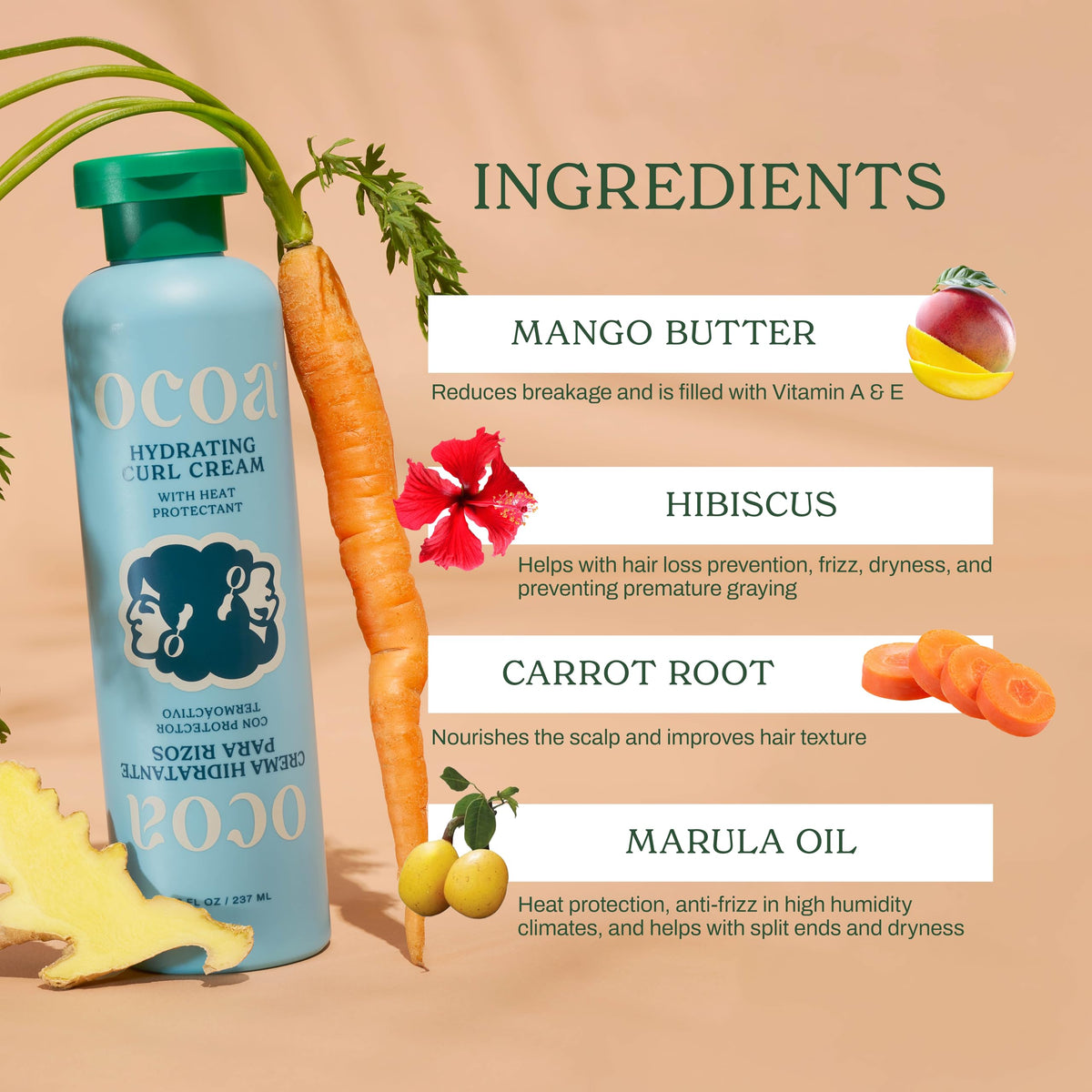 OCOA diffuser styling result showing enhanced shine and reduced frizz