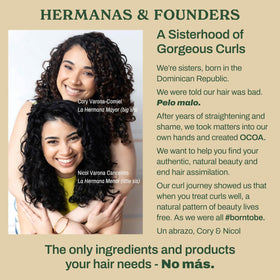 OCOA applied in shower on wet curls for gentle cleansing