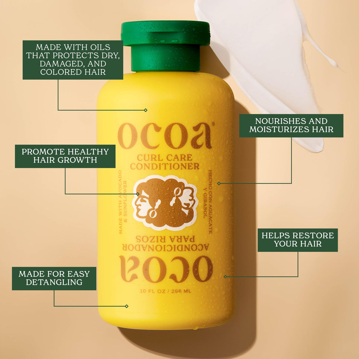 OCOA label detail highlighting key botanical ingredients for ingredient transparency benefit