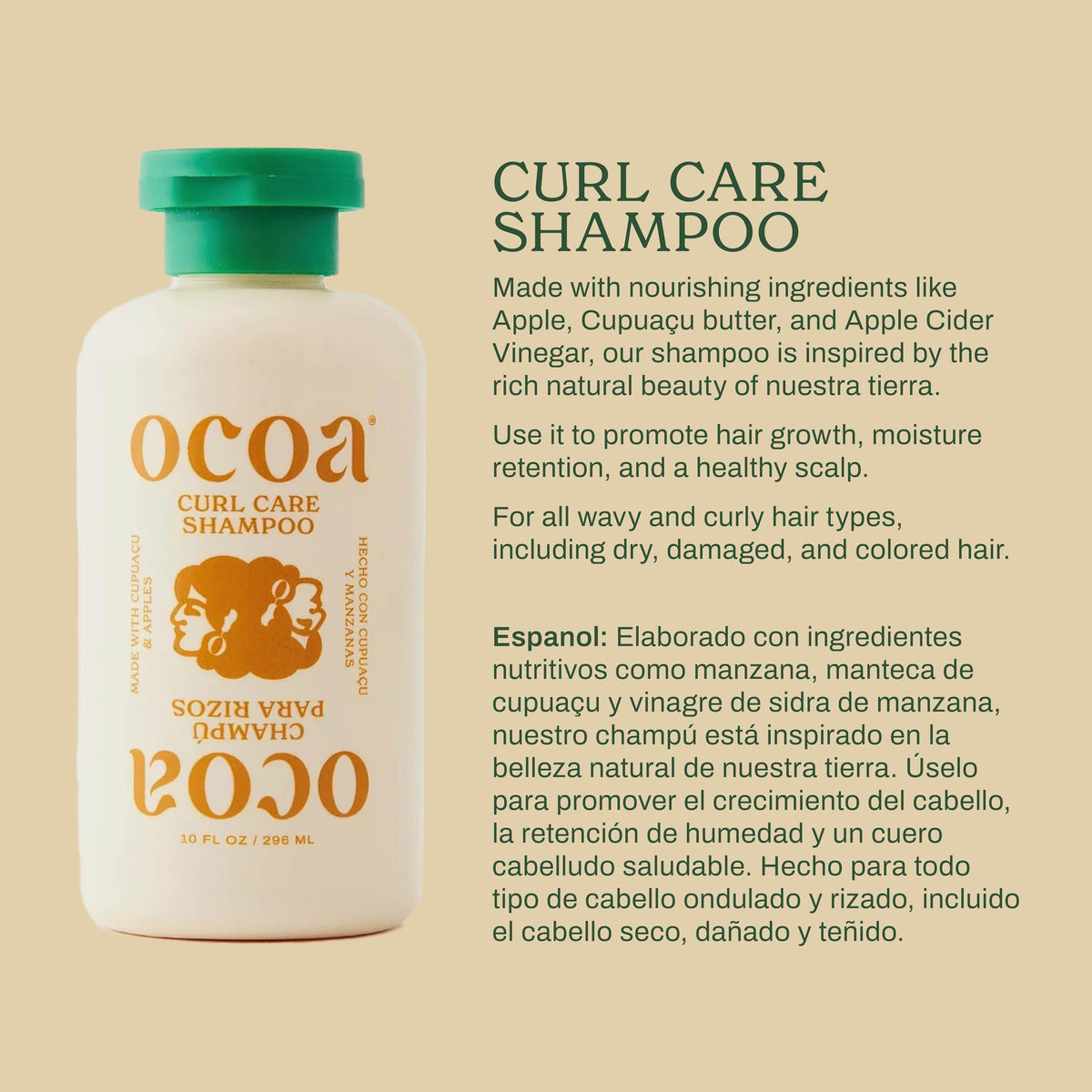 OCOA shampoo lather close-up demonstrating creamy hydration