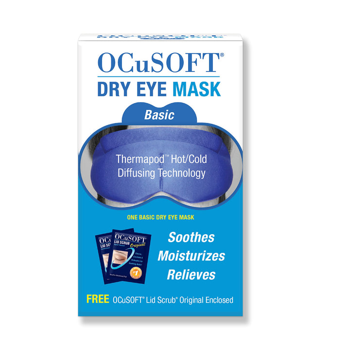 OCuSOFT Ocusoft Dry Eye Mask Basic front view showing compact design and quick-heat benefit