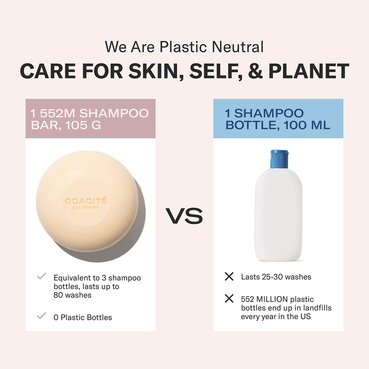 ODACITE shampoo bar with argan and coconut ingredients illustrating natural hydration