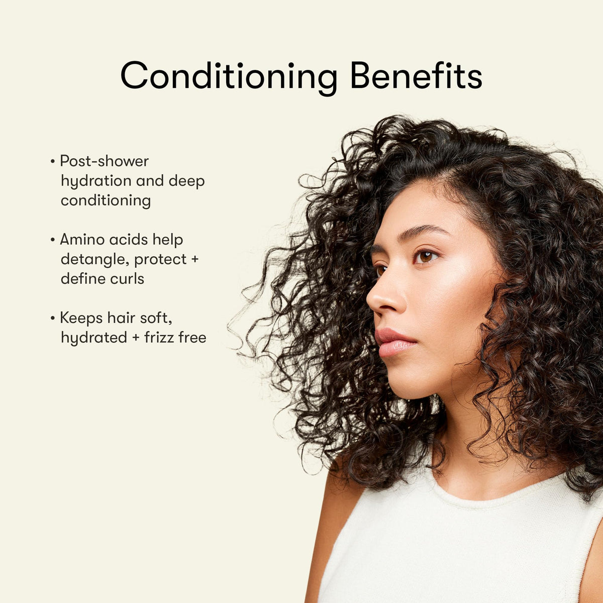 Odele being applied to damp hair to show improved detangling and manageability