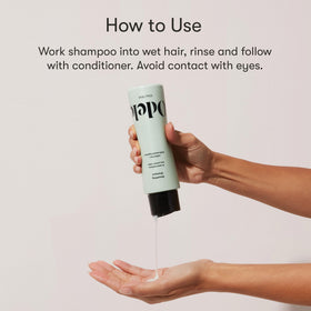 Odele shampoo paired with conditioner illustrating complementary smoothing routine