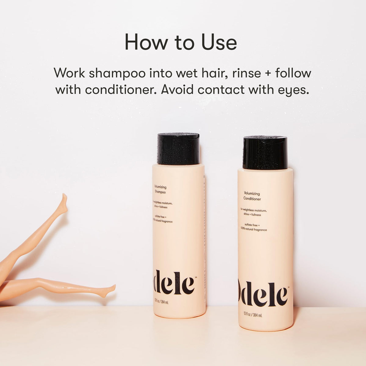 Odele conditioner creamy texture showing lightweight hydration and shine