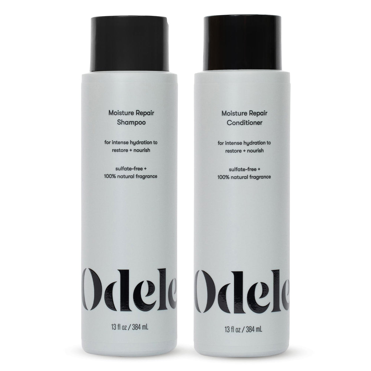 Odele front packaging showing both 13 fl oz bottles and hydration benefits