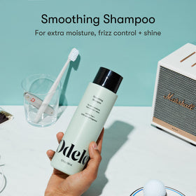 Odele label close-up highlighting key natural ingredients and gentle formula