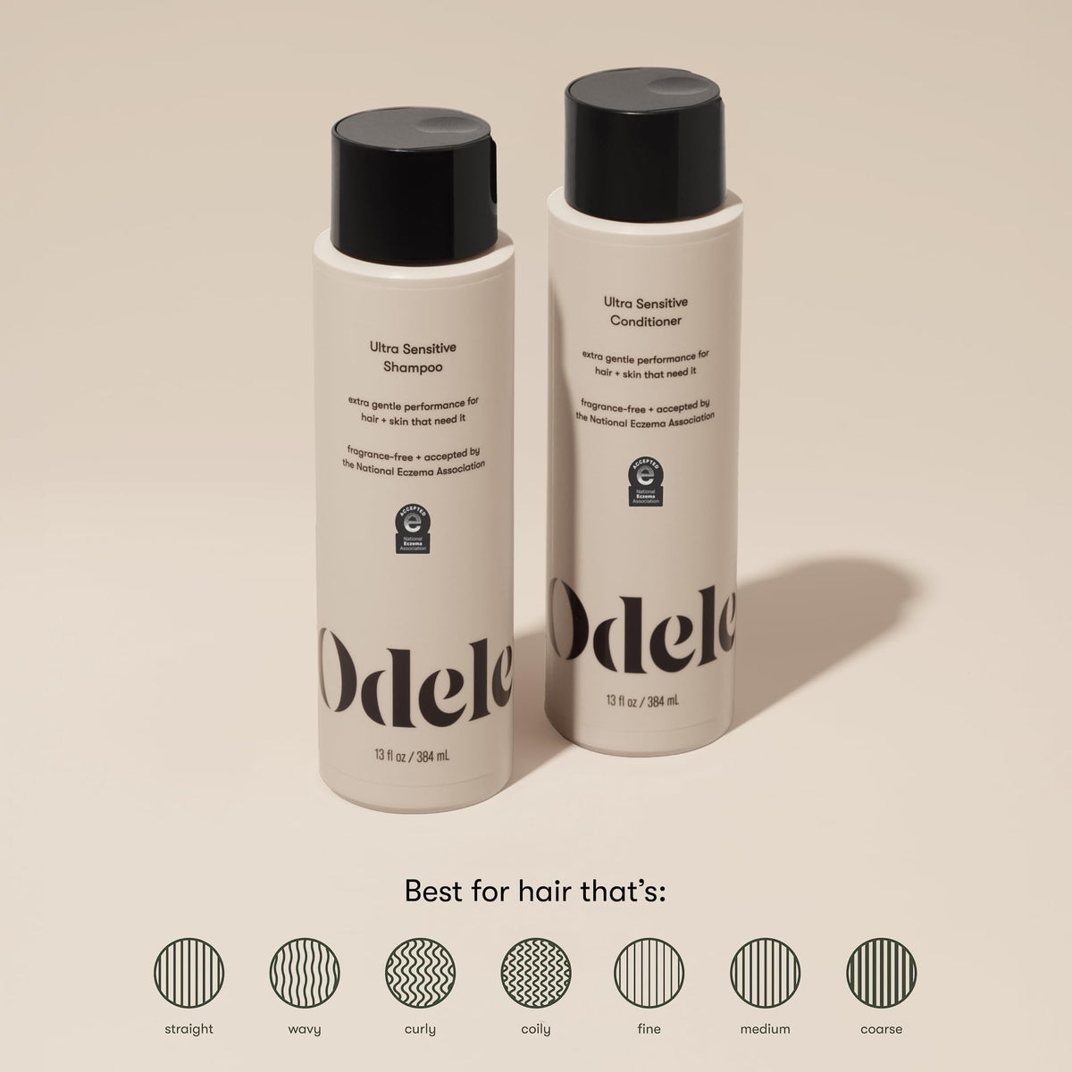 Odele pump dispensing shampoo showcasing easy use and controlled application