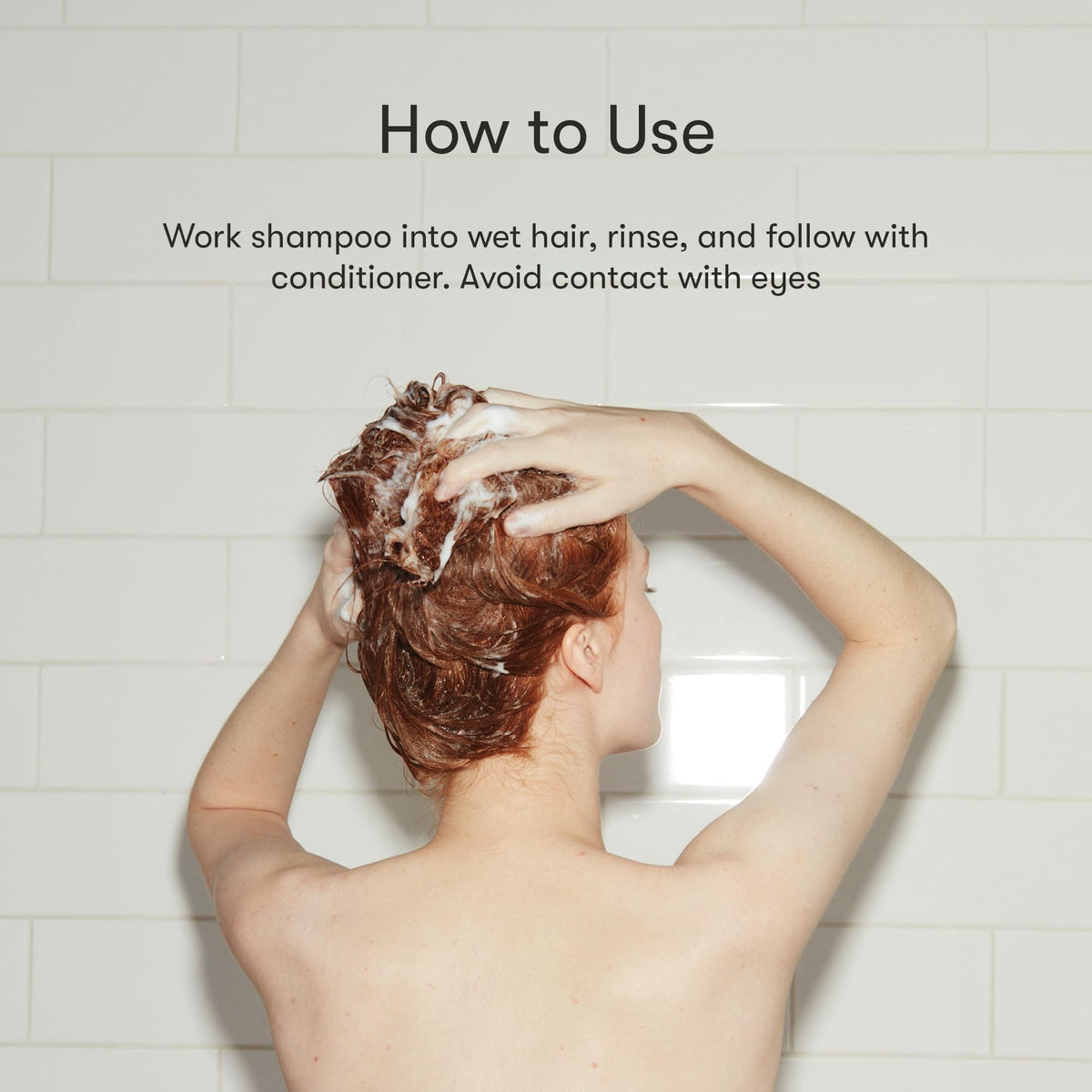 Odele shampoo lather demonstration showing gentle foam and effective cleansing