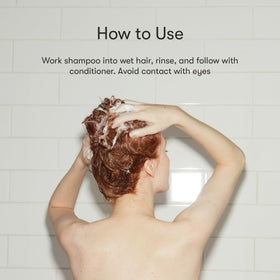 Odele shampoo lather demonstration showing gentle foam and effective cleansing