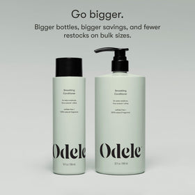 Odele-treated hair after drying showing smooth shine and improved manageability