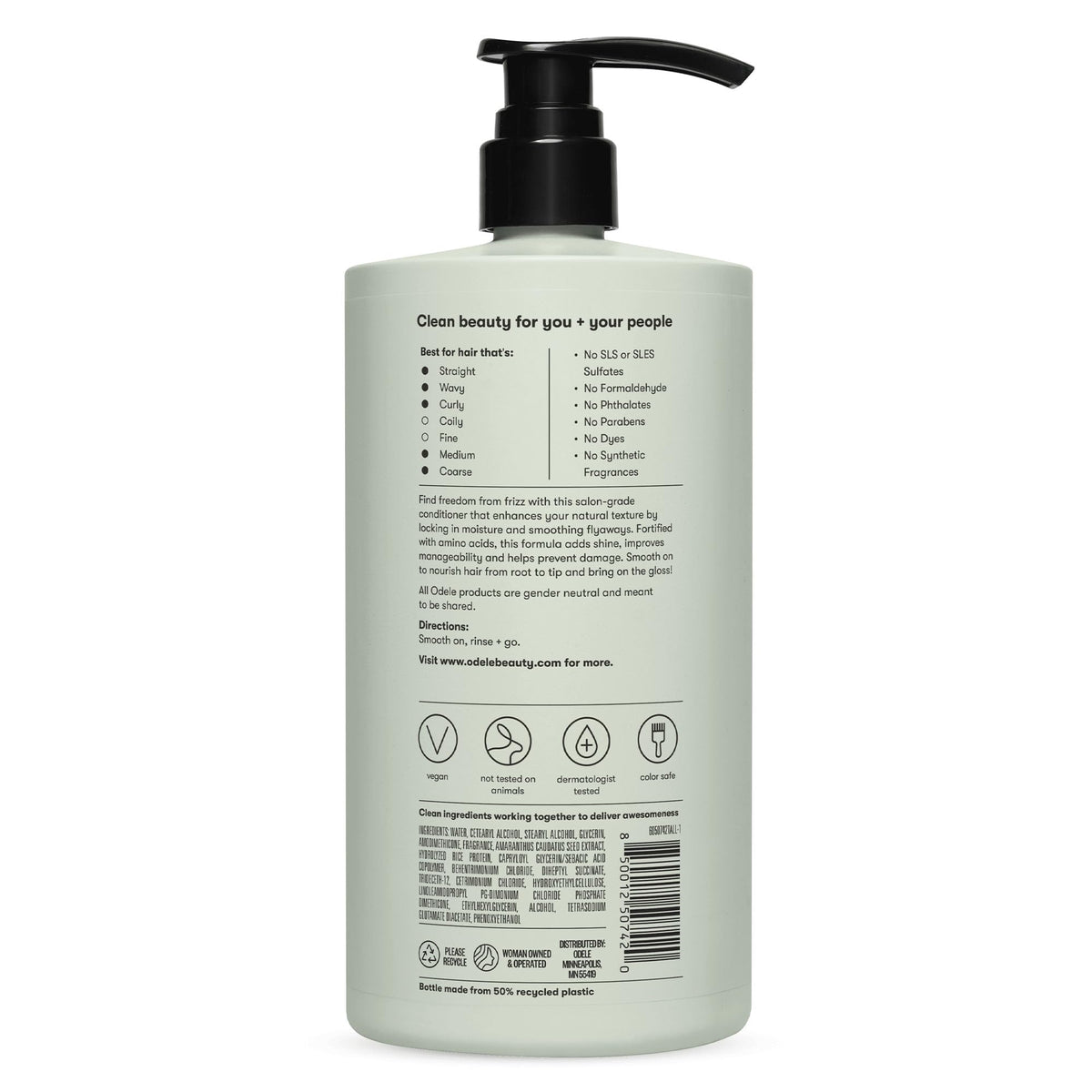 Odele conditioner on bathroom shelf in lifestyle setting for daily use