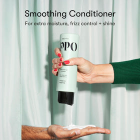 Odele conditioner pump closeup for easy dispensing and reduced waste