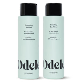 Odele front packaging showing two bottles and benefit of smoothing