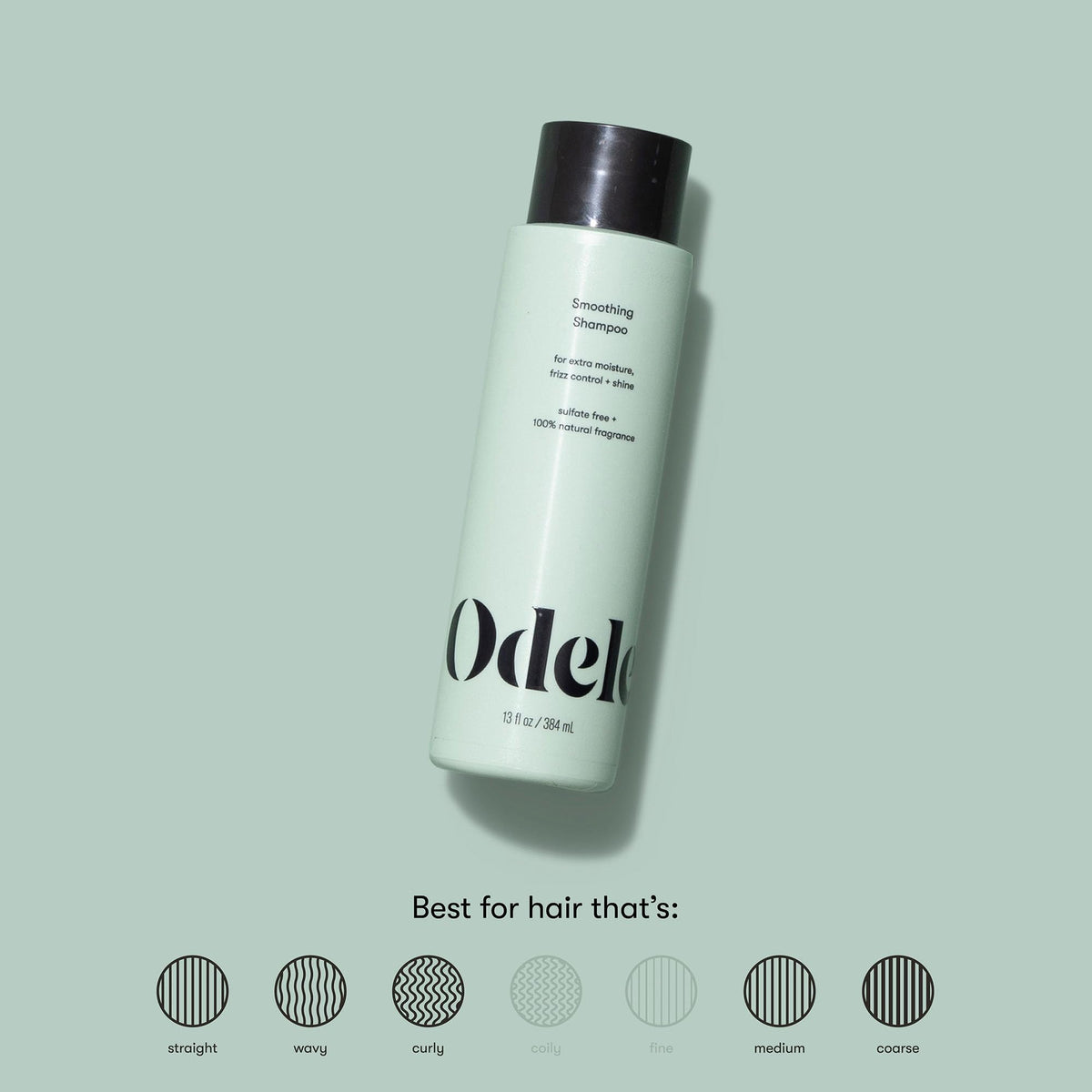 Odele shampoo lather texture close-up demonstrating rich, moisturizing foam
