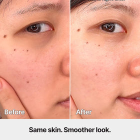 ODELOI serum absorbed into skin illustrating fast absorption and plumpness