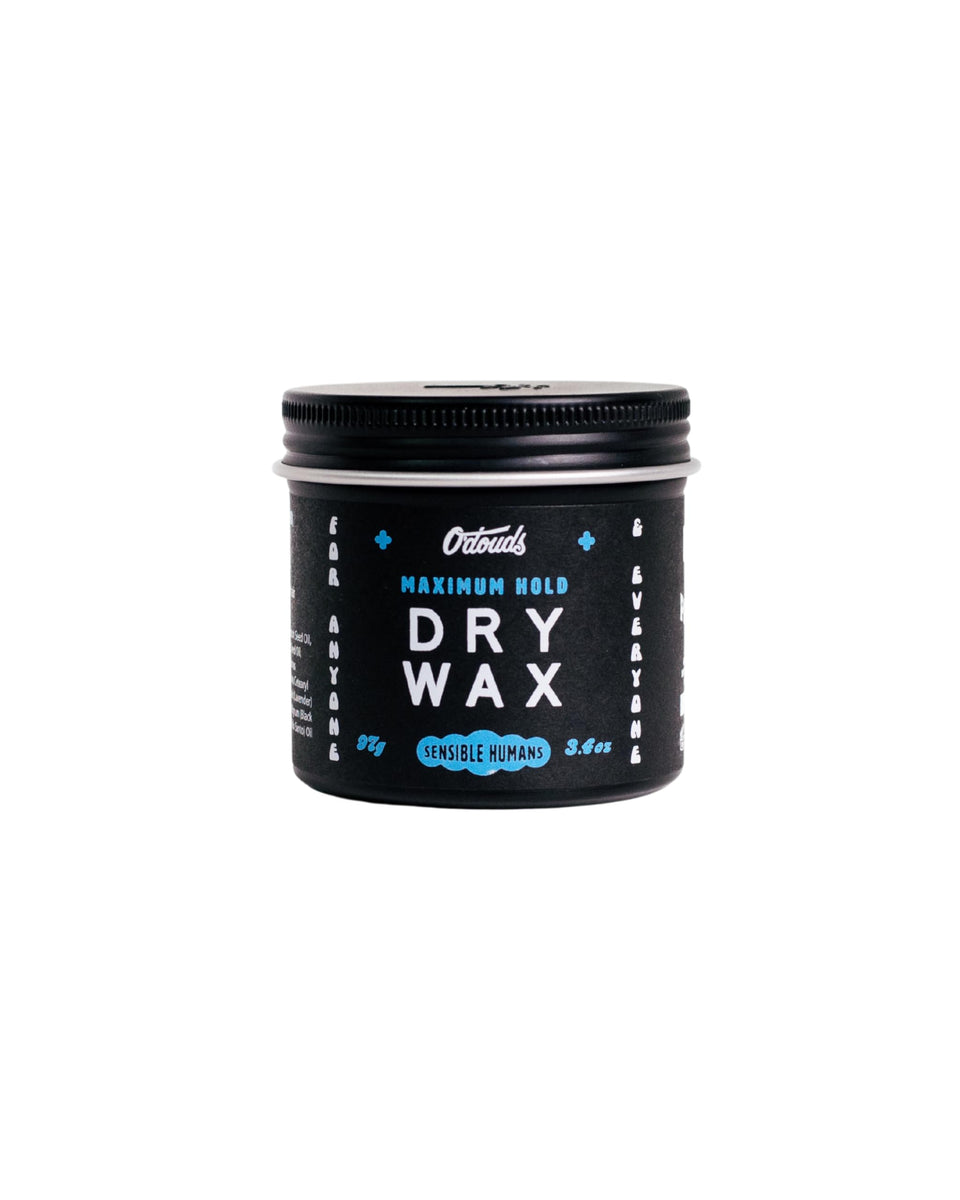 O'Douds dry wax front jar showing clean packaging and sustainable design benefit