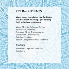 Oeneis gel applied under RF device demonstrating better glide and comfort benefit