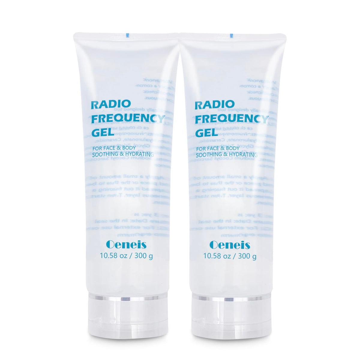 Oeneis front tube packaging showing product and quantity, clear gel benefit
