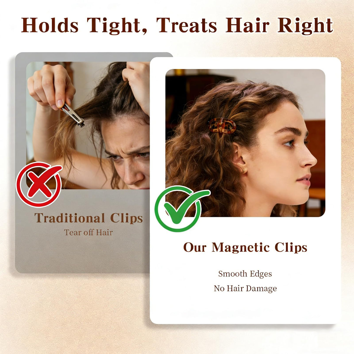 OFIGAS clips on bathroom counter showing fast styling convenience