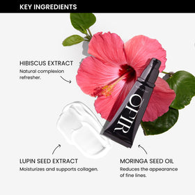 OFIR applied under foundation to demonstrate improved makeup adherence