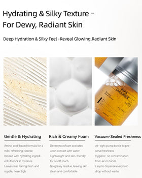 OGANA CELL gel texture closeup showing hydrating gel-to-foam feel
