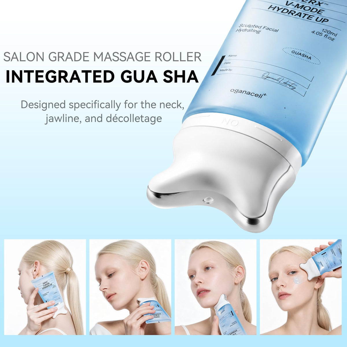 OGANA CELL on bathroom shelf lifestyle suggesting daily AM/PM routine