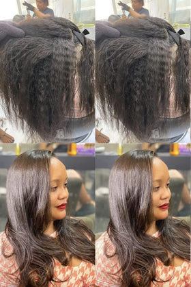 OGC Cosmetics blow-dry step image showing faster styling benefit