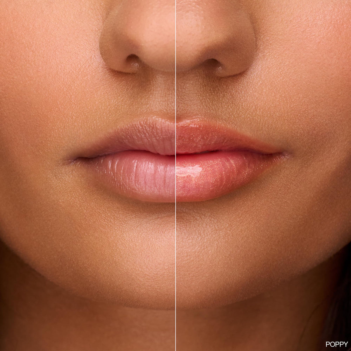 Ogee lips before and after demonstrating visible smoothing and plumping effect