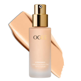 Ogee bottle front view showing Birch 0.25N shade and natural finish benefit