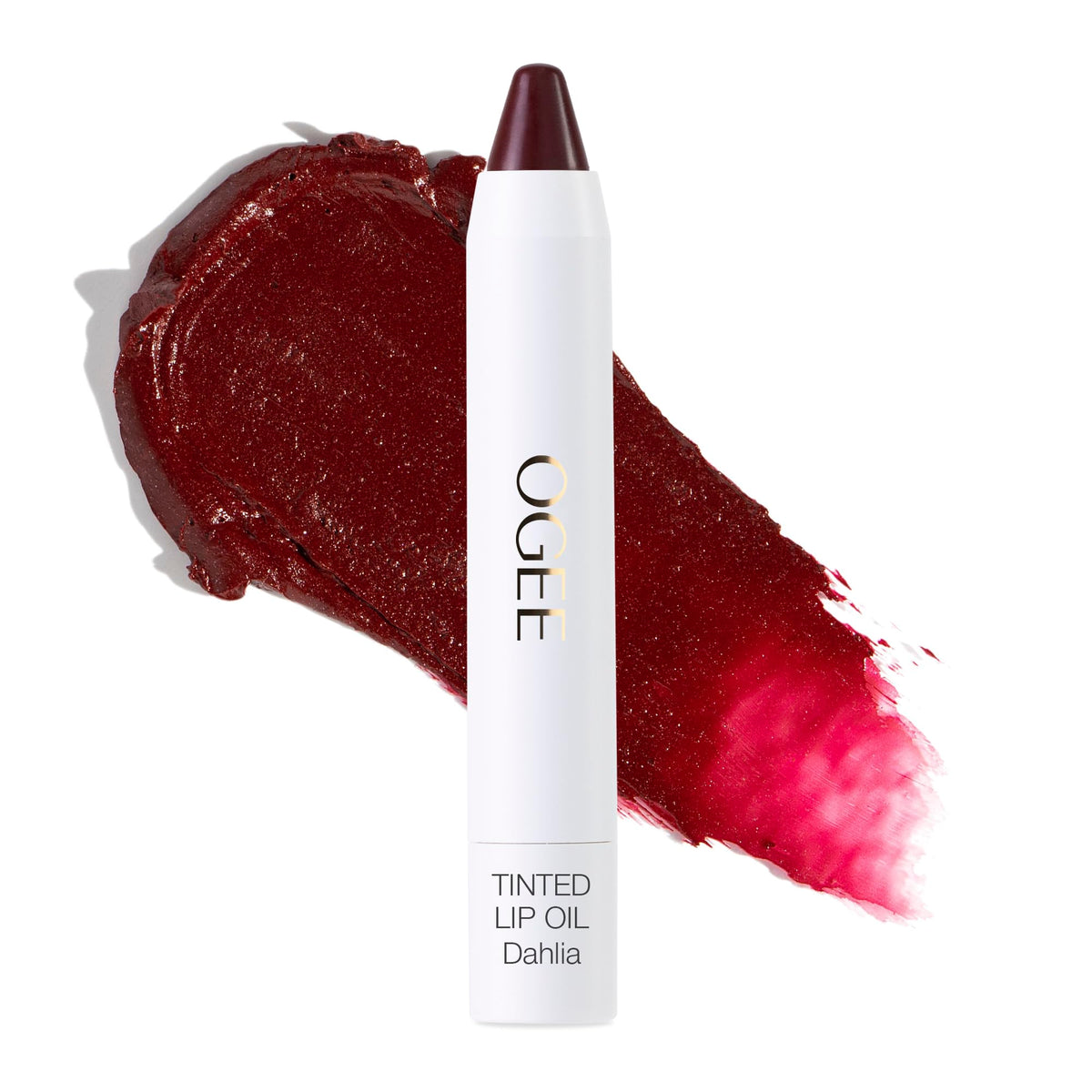 Ogee DAHLIA front packaging showing burgundy tint and compact design benefit