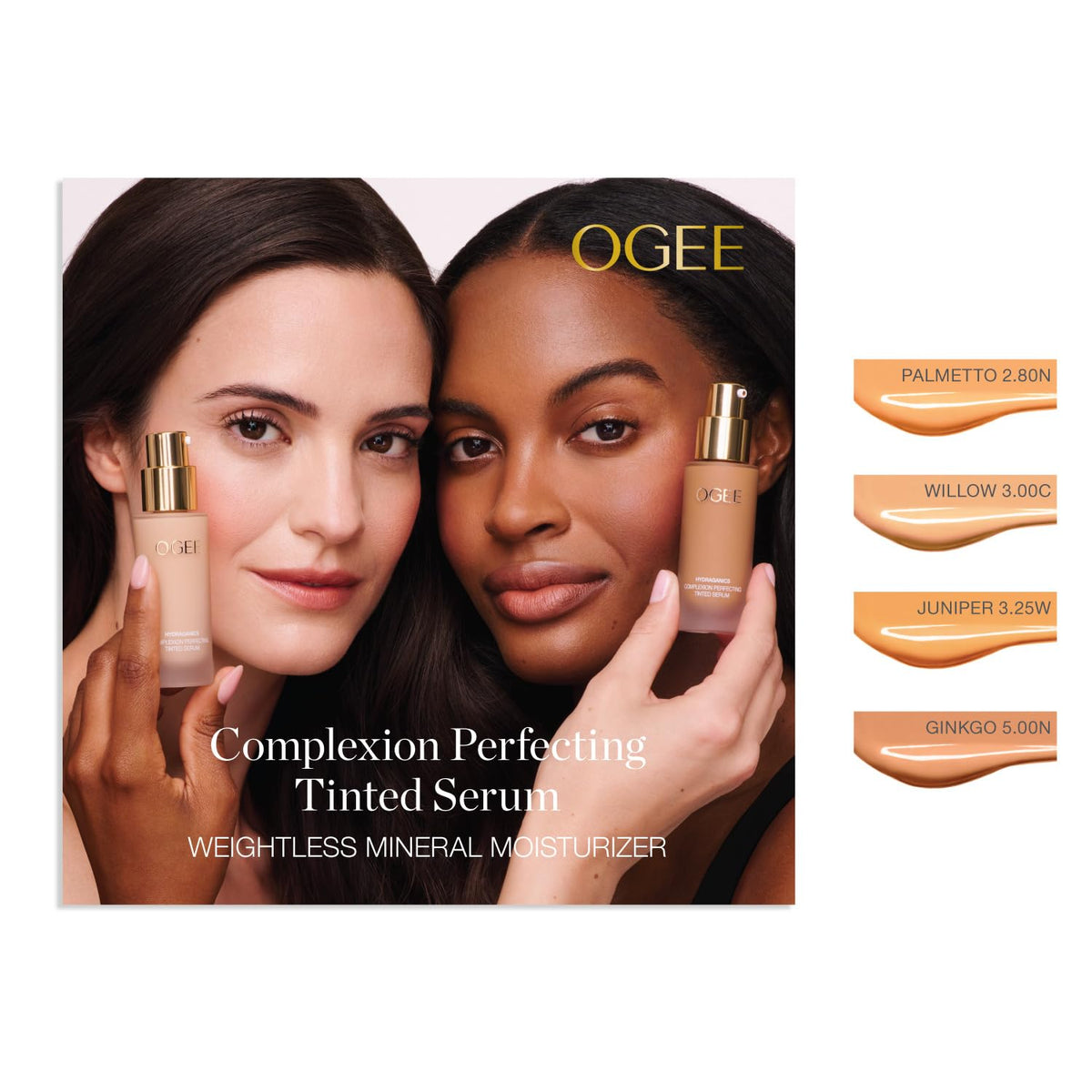 Ogee applied with base brush for even, blendable coverage benefit