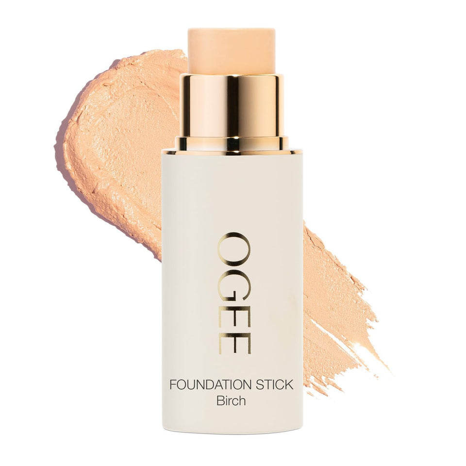 Ogee foundation stick front packaging shows shade and clean formula benefit