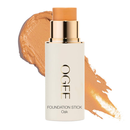 Ogee foundation stick front view showing sleek packaging and shade