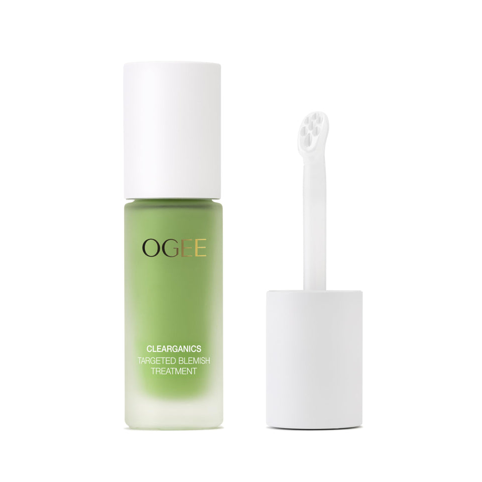 Ogee front packaging showing spot treatment tube and benefits