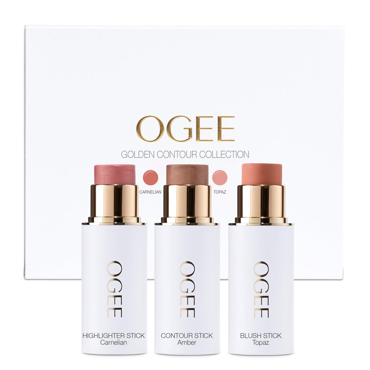 Ogee front packaging showing trio and easy travel convenience