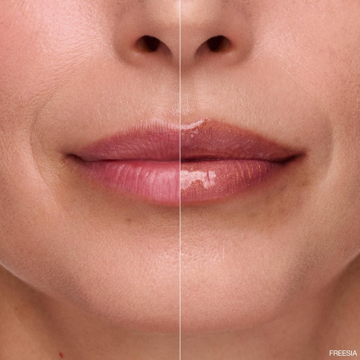 Ogee lifestyle model wearing gloss showing luminous, natural-enhancing benefit