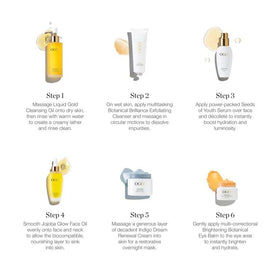 Ogee Liquid Gold cleansing oil texture on fingertips showing gentle makeup removal