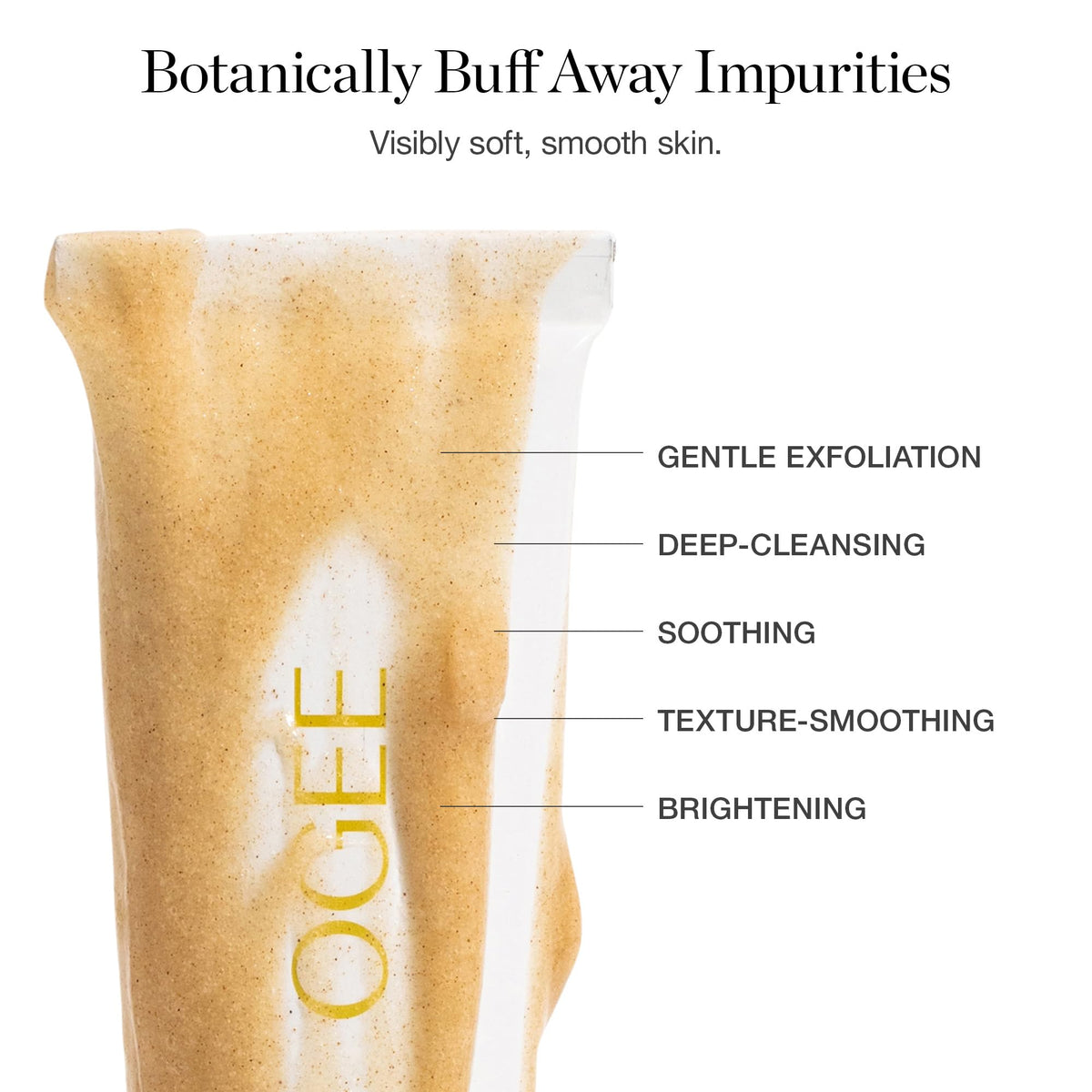 Ogee cleanser dispensing foam highlighting smooth glide and polish