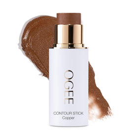 Ogee Sculpted Face Stick front view showing compact packaging and warm copper shade benefit