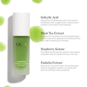 Ogee gel texture on fingertip absorbing quickly for fast treatment