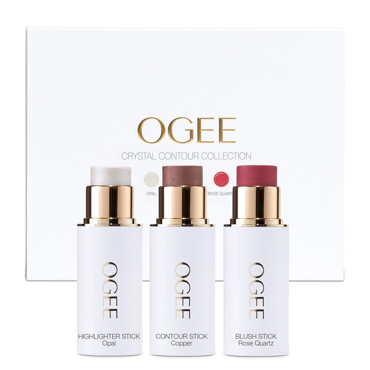 Ogee trio front packaging showing compact, organic contour set