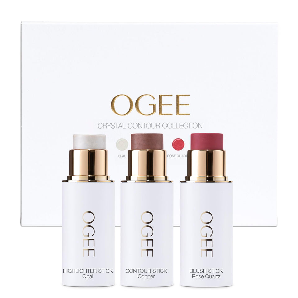 Ogee trio front packaging showing compact, organic contour set