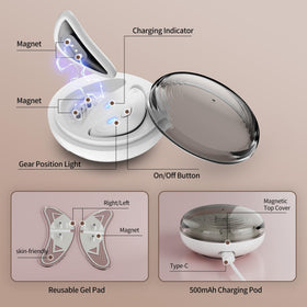 OGGRXOR pod positioned at outer eye corner demonstrating full coverage
