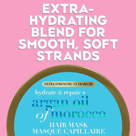 OGX being applied to damp hair for intense conditioning