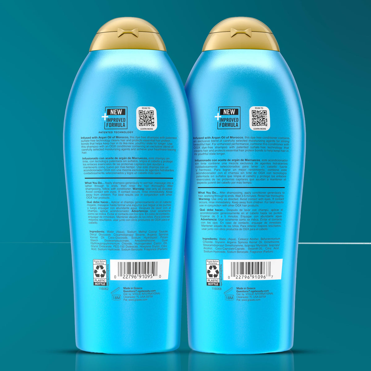 OGX bottles on a bathroom shelf showing everyday routine convenience